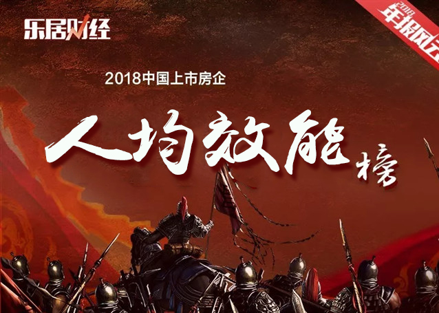 2018中国上市房企人均效能排行榜