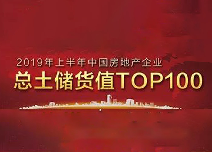 2019年上半年中国房企总土储货值TOP100