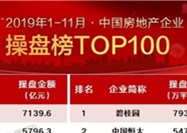 2019年1-11月房企销售榜：J9(中国)强势回归全国前十强